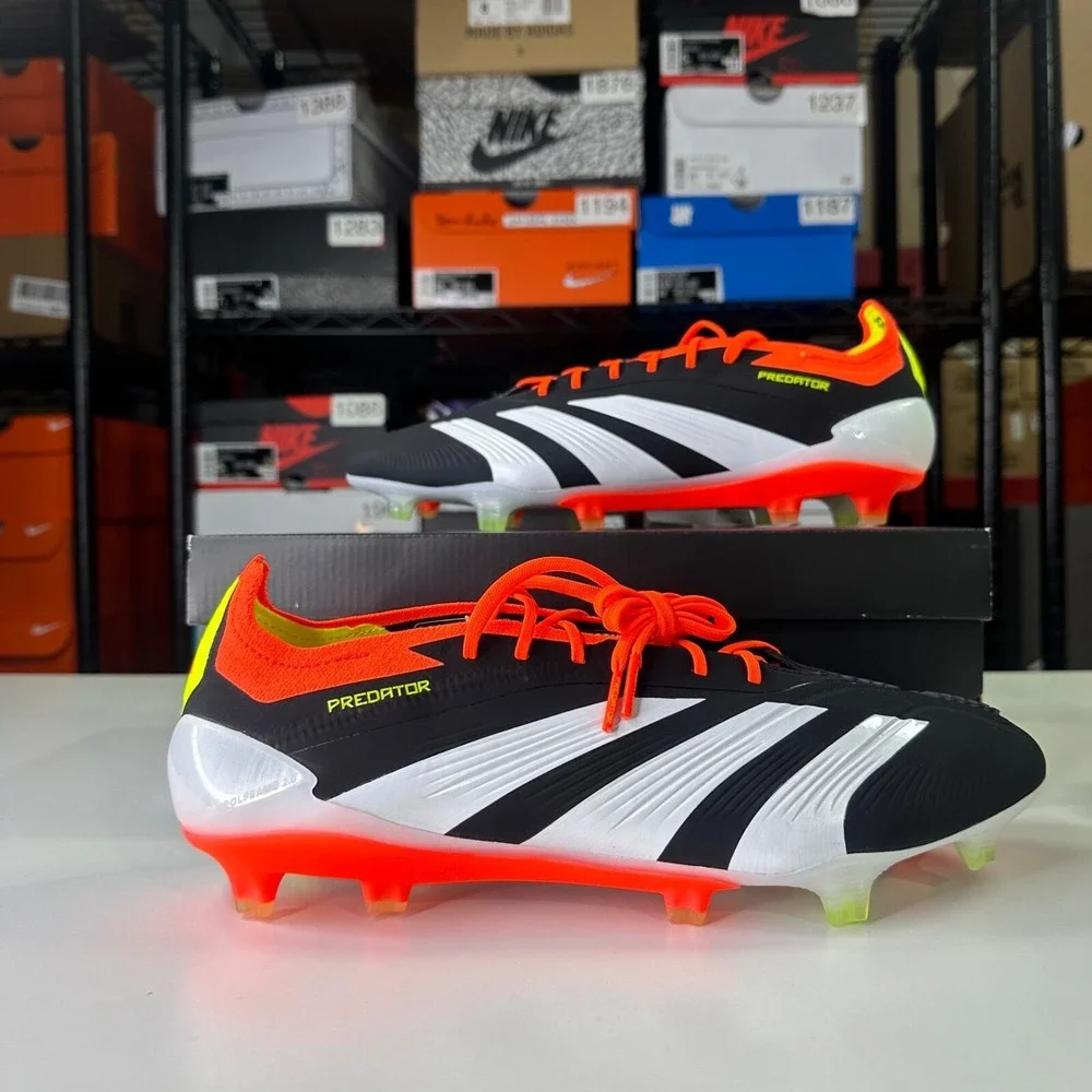 Adidas PREDATOR ELITE LOW FG IE1802 Soccer Cleat Red/Black/White Men's 8